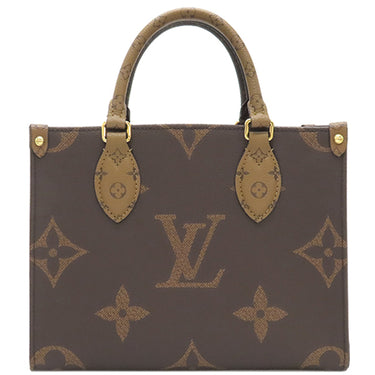 ルイヴィトン LOUIS VUITTON オンザゴー PM M46373 モノグラム×モノグラムリバース モノグラムキャンバス モノグラムリバースキャンバス 2WAYバッグ ゴールド金具 茶 トート ショルダー コインケース