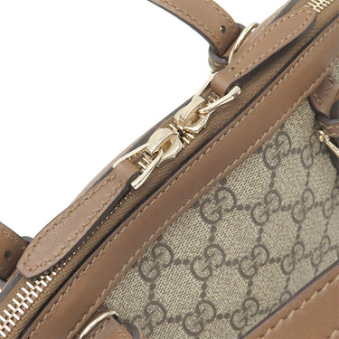 グッチ GUCCI グッチニース 309617 ベージュ×ブラウン GGスプリームキャンバス レザー 2WAYバッグ ゴールド金具 茶 ショルダー ハンドバッグ