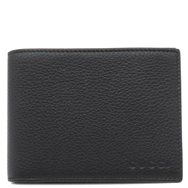 グッチ GUCCI カードケース付き ウォレット 333042 ブラック レザー 二つ折り財布 黒 アウトレット品