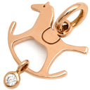 エルメス HERMES ダダ ローズゴールド K18PG ダイヤモンド ペンダントトップ ピンクゴールド 1Pダイヤ 18K 750