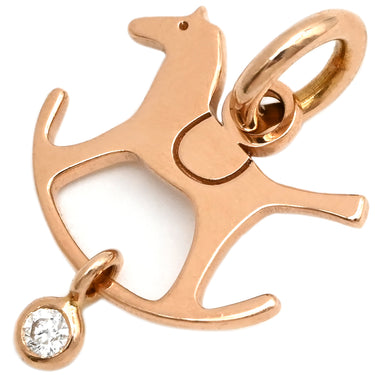エルメス HERMES ダダ ローズゴールド K18PG ダイヤモンド ペンダントトップ ピンクゴールド 1Pダイヤ 18K 750