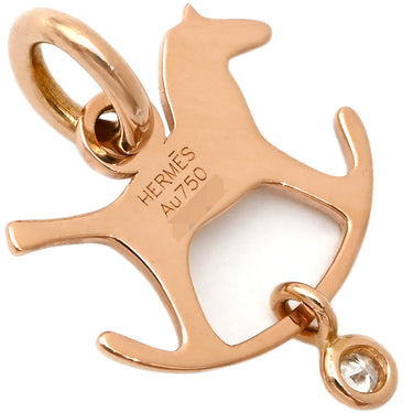 エルメス HERMES ダダ ローズゴールド K18PG ダイヤモンド ペンダントトップ ピンクゴールド 1Pダイヤ 18K 750