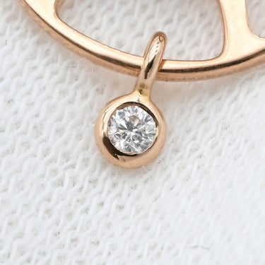 エルメス HERMES ダダ ローズゴールド K18PG ダイヤモンド ペンダントトップ ピンクゴールド 1Pダイヤ 18K 750