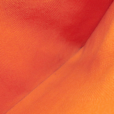 エルメス HERMES ヴァルパライソ PM オレンジ トワルシェブロン レザー ハンドバッグ シルバー金具