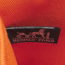 エルメス HERMES ヴァルパライソ PM オレンジ トワルシェブロン レザー ハンドバッグ シルバー金具