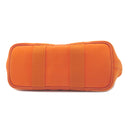 エルメス HERMES ヴァルパライソ PM オレンジ トワルシェブロン レザー ハンドバッグ シルバー金具