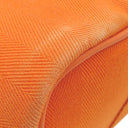 エルメス HERMES ヴァルパライソ PM オレンジ トワルシェブロン レザー ハンドバッグ シルバー金具