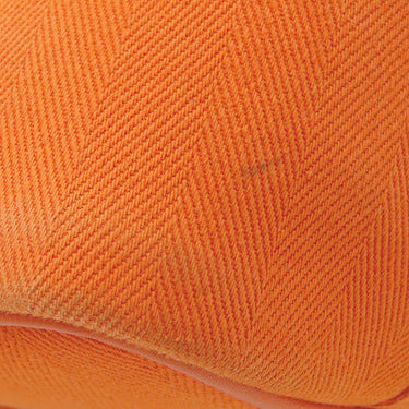 エルメス HERMES ヴァルパライソ PM オレンジ トワルシェブロン レザー ハンドバッグ シルバー金具