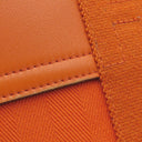 エルメス HERMES ヴァルパライソ PM オレンジ トワルシェブロン レザー ハンドバッグ シルバー金具