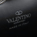 ヴァレンティノ VALENTINO VLTN ロゴ ネックポーチ UY2P0Q83LVN ブラック レザー ショルダーバッグ シルバー金具 ミニバッグ 黒