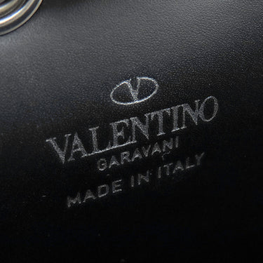 ヴァレンティノ VALENTINO VLTN ロゴ ネックポーチ UY2P0Q83LVN ブラック レザー ショルダーバッグ シルバー金具 ミニバッグ 黒