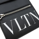 ヴァレンティノ VALENTINO VLTN ロゴ ネックポーチ UY2P0Q83LVN ブラック レザー ショルダーバッグ シルバー金具 ミニバッグ 黒