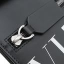 ヴァレンティノ VALENTINO VLTN ロゴ ネックポーチ UY2P0Q83LVN ブラック レザー ショルダーバッグ シルバー金具 ミニバッグ 黒