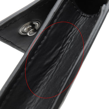 ヴァレンティノ VALENTINO VLTN ロゴ ネックポーチ UY2P0Q83LVN ブラック レザー ショルダーバッグ シルバー金具 ミニバッグ 黒