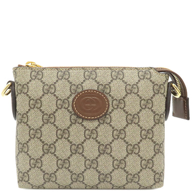 グッチ GUCCI 3WAY インターロッキングG ミニバッグ 723306 ベージュ GGスプリームキャンバス 2WAYバッグ ゴールド金具 茶 ショルダー クラッチ ポーチ