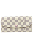 ルイヴィトン LOUIS VUITTON ポルトフォイユ エミリー N41625 ローズバレリーヌ ダミエアズールキャンバス 長財布 ゴールド金具 白 ピンク 二つ折り