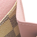 ルイヴィトン LOUIS VUITTON ポルトフォイユ エミリー N41625 ローズバレリーヌ ダミエアズールキャンバス 長財布 ゴールド金具 白 ピンク 二つ折り