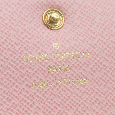 ルイヴィトン LOUIS VUITTON ポルトフォイユ エミリー N41625 ローズバレリーヌ ダミエアズールキャンバス 長財布 ゴールド金具 白 ピンク 二つ折り