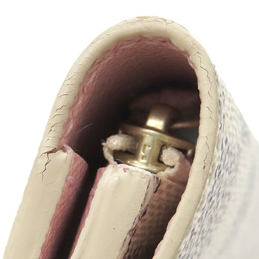 ルイヴィトン LOUIS VUITTON ポルトフォイユ エミリー N41625 ローズバレリーヌ ダミエアズールキャンバス 長財布 ゴールド金具 白 ピンク 二つ折り