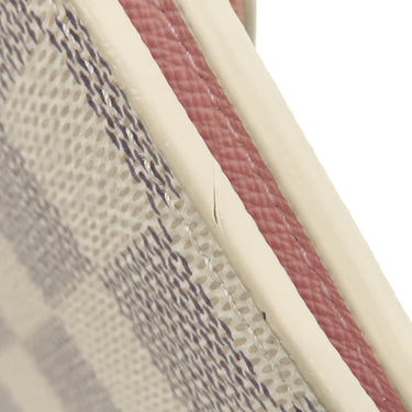 ルイヴィトン LOUIS VUITTON ポルトフォイユ エミリー N41625 ローズバレリーヌ ダミエアズールキャンバス 長財布 ゴールド金具 白 ピンク 二つ折り