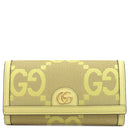 グッチ GUCCI GGジャンボ オフィディア コンチネンタルウォレット 726497 イエロー レザー ジャンボGGキャンバス チェーンウォレット ゴールド金具 黄 ショルダー