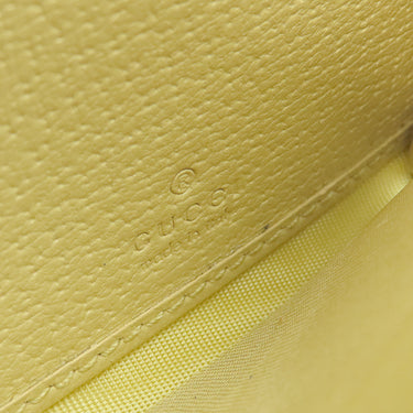 グッチ GUCCI GGジャンボ オフィディア コンチネンタルウォレット 726497 イエロー レザー ジャンボGGキャンバス チェーンウォレット ゴールド金具 黄 ショルダー