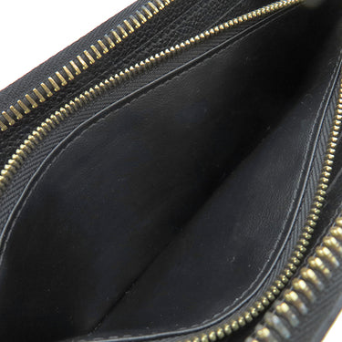 ルイヴィトン LOUIS VUITTON ポルトフォイユ クレマンス M60171 ノワール モノグラムアンプラント 長財布 ゴールド金具 黒 ラウンドファスナー