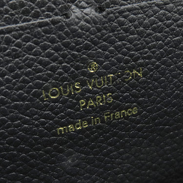 ルイヴィトン LOUIS VUITTON ポルトフォイユ クレマンス M60171 ノワール モノグラムアンプラント 長財布 ゴールド金具 黒 ラウンドファスナー