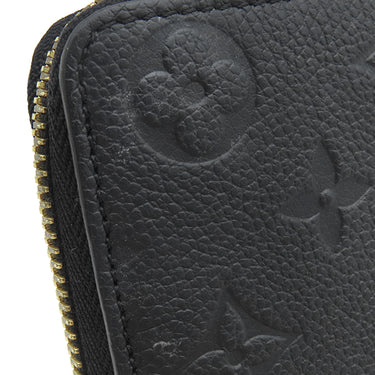 ルイヴィトン LOUIS VUITTON ポルトフォイユ クレマンス M60171 ノワール モノグラムアンプラント 長財布 ゴールド金具 黒 ラウンドファスナー