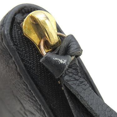 ルイヴィトン LOUIS VUITTON ポルトフォイユ クレマンス M60171 ノワール モノグラムアンプラント 長財布 ゴールド金具 黒 ラウンドファスナー