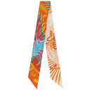 エルメス HERMES ツイリー ホワイト×オレンジ×ブルー シルク スカーフ 【MYTHIQUES PHOENIX COLORIAGE/不死鳥の神話】