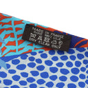 エルメス HERMES ツイリー オレンジ×ブルー×ブラウン シルク スカーフ 【UNDER THE WAVES/アンダー ザ ウェーブ】