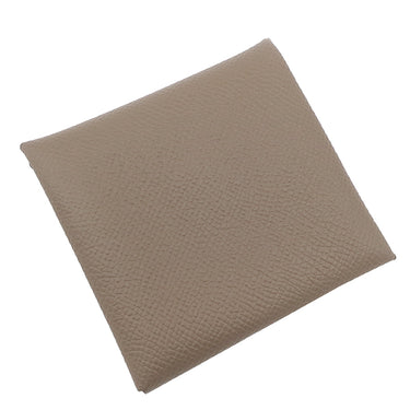 エルメス HERMES バスティア エトゥープ ヴォーエプソン コインケース シルバー金具 グレージュ