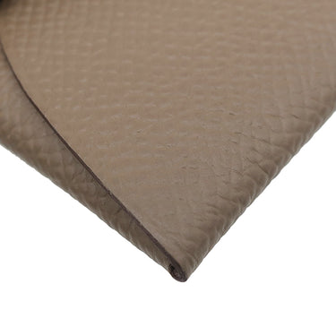 エルメス HERMES バスティア エトゥープ ヴォーエプソン コインケース シルバー金具 グレージュ