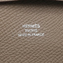 エルメス HERMES バスティア エトゥープ ヴォーエプソン コインケース シルバー金具 グレージュ