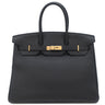 エルメス HERMES バーキン35 ブラック トゴ ハンドバッグ ゴールド金具 黒
