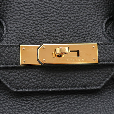 エルメス HERMES バーキン35 ブラック トゴ ハンドバッグ ゴールド金具 黒