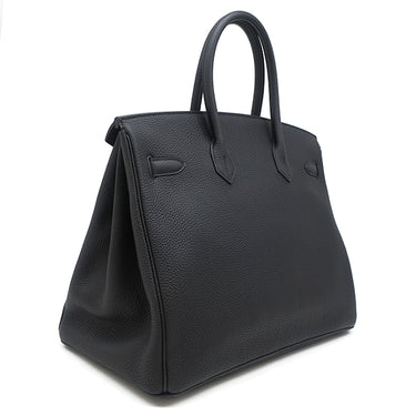 エルメス HERMES バーキン35 ブラック トゴ ハンドバッグ ゴールド金具 黒