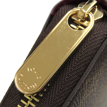 ルイヴィトン LOUIS VUITTON ジッピーウォレット M41895 フューシャ モノグラムキャンバス 長財布 ゴールド金具 茶 ラウンドファスナー