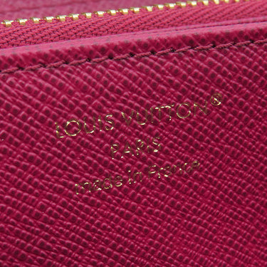 ルイヴィトン LOUIS VUITTON ジッピーウォレット M41895 フューシャ モノグラムキャンバス 長財布 ゴールド金具 茶 ラウンドファスナー