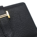 エルメス HERMES ベアン コンビネ ブラック シェーブル 三つ折り財布 ゴールド金具 黒