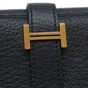 エルメス HERMES ベアン コンビネ ブラック シェーブル 三つ折り財布 ゴールド金具 黒