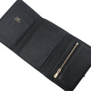 エルメス HERMES ベアン コンビネ ブラック シェーブル 三つ折り財布 ゴールド金具 黒