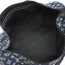 ルイヴィトン LOUIS VUITTON キーポル バンドリエール50 M24953 インクブルー×ホワイト モノグラムシャドウレザー ボストンバッグ マットブラック金具 ネイビー 青 白 鍵・パドロック欠品