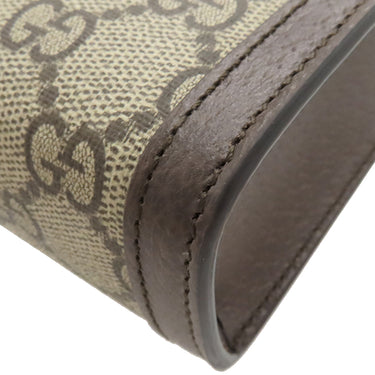 グッチ GUCCI スーパー ミニバッグ 772317 ベージュ×エボニー GGスプリームキャンバス 2WAYバッグ ゴールド金具 茶 ハンドバッグ ショルダー