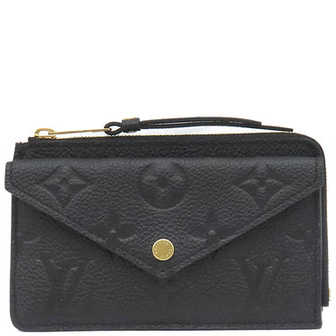 ルイヴィトン LOUIS VUITTON カードケース ポルト カルト レクト ヴェルソ M69421 ノワール モノグラムアンプラント コインケース ゴールド金具 黒 小銭入れ キーチェーン付き