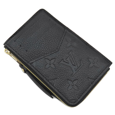 ルイヴィトン LOUIS VUITTON カードケース ポルト カルト レクト ヴェルソ M69421 ノワール モノグラムアンプラント コインケース ゴールド金具 黒 小銭入れ キーチェーン付き