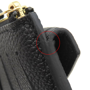 ルイヴィトン LOUIS VUITTON カードケース ポルト カルト レクト ヴェルソ M69421 ノワール モノグラムアンプラント コインケース ゴールド金具 黒 小銭入れ キーチェーン付き