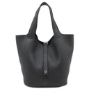 エルメス HERMES ピコタンロックMM ブラック トリヨンクレマンス ハンドバッグ シルバー金具 黒