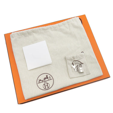 エルメス HERMES ピコタンロックMM ブラック トリヨンクレマンス ハンドバッグ シルバー金具 黒